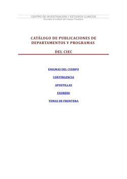 catálogo de publicaciones de departamentos y programas del ciec