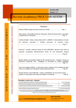 Revista Académica PROCOAS-AUGM