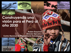 Construyendo una visión para el Perú al año 2030