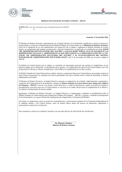 Acta de Compromiso - Ministerio de Defensa Nacional del Paraguay