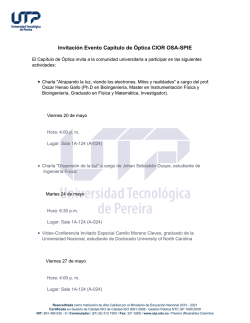 Descarga Invitación Evento Capítulo de Óptica CIOR OSA