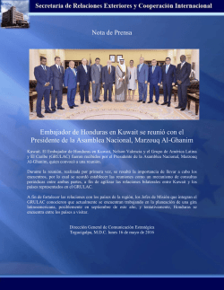 Kuwait. El Embajador de Honduras en Kuwait, Nelson Valencia y el