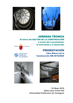 Programa de las jornadas - Universidad Politécnica de Cartagena