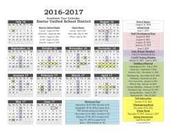 2016 - 2017 Calendar - Exeter Public Schools