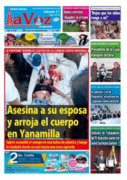 sábado 21 de mayo de 2016 - Diario La Voz de Ayacucho