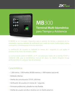 Terminal Multi-biométrica para Tiempo y Asistencia