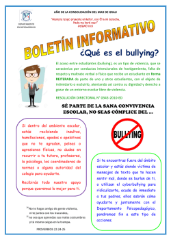 ¿Qué es el bullying? - Colegio Jesus Salvador Surco
