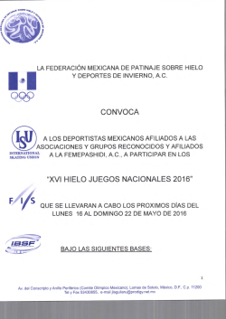 CONVOCA "XVI HIELO JUEGOS NACIONALES 2016"