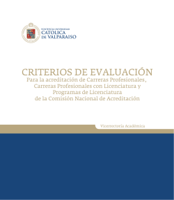 criterios de evaluación - Vicerrectoría Académica