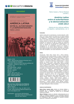 América Latina entre el autoritarismo y la democratización 1930-2012