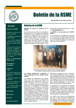 Boletín 492 - Real Sociedad Matemática Española