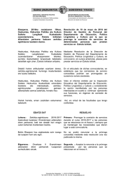 resolución de 29 de junio de 2009 del director de gestión de
