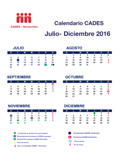 Calendario CADES jul