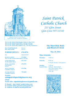 parish office - St. Patrick`s Catholic Church