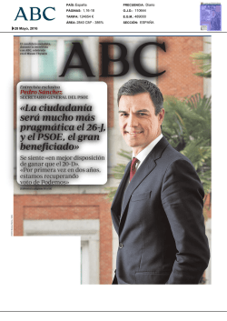 Entrevista Pedro Sánchez en ABC 280516
