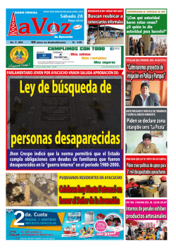 sábado 28 de mayo de 2016 - Diario La Voz de Ayacucho