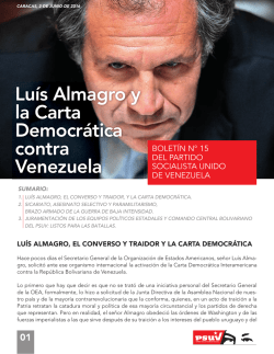 Luís Almagro y la Carta Democrática contra Venezuela