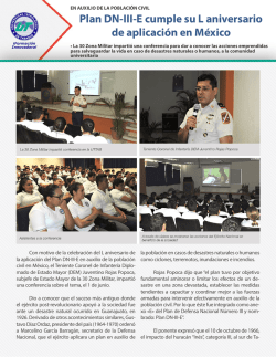 Plan DN-III-E cumple su L aniversario de aplicación en México