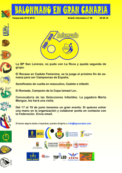 Boletín Informativo nº 36 - Federación Gran Canaria de Balonmano