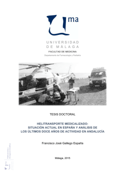 Helitransporte medicalizado: Situación actual en España y análisis