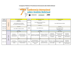 Cronograma Preliminar VII Conferencia Internacional sobre Análisis