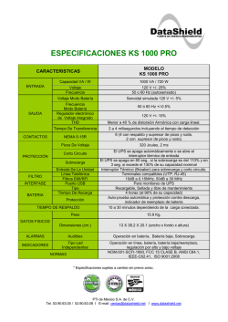 especificaciones ks 1000 pro