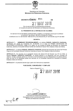 decreto 895 del 27 de mayo de 2016