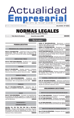 normas legales - Revista Actualidad Empresarial