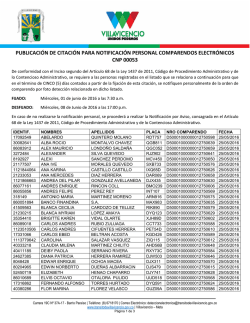 Notificación Personal - CNP 0053 - Villavicencio