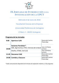 Programa - Universidad Politécnica de Cartagena