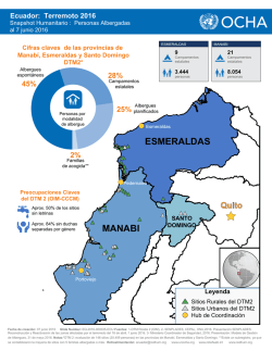 Ecuador: Terremoto 2016 MANABI ESMERALDAS