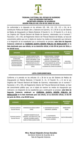 XXV Sesión Pública - Tribunal Electoral del Estado de Guerrero