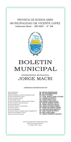 boletin municipal - Municipalidad de Vicente Lopez