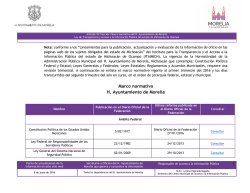 Marco normativo H. Ayuntamiento de Morelia