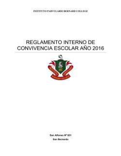 Reglamento Interno - Instituto Bernard College