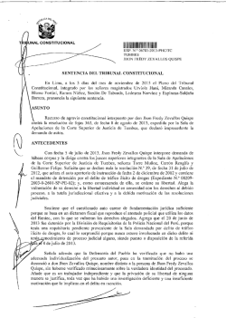 SENTENCIA DEL TRIBUNAL CONSTITUCIONAL En Lima, a los 3