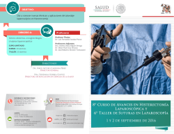8 Curso de Avances en Histerectomía Laparoscópica y 6to taller de