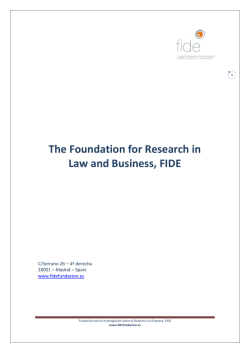 The Foundation for Research in Law and Business, FIDE