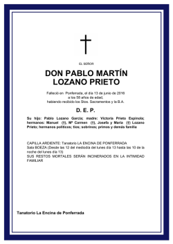 DON PABLO MARTÍN LOZANO PRIETO