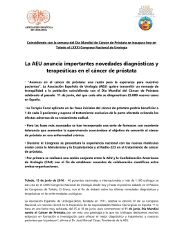 Descargar nota de prensa - Asociación Española de Urología