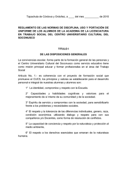 Reglamento LTS - Universidad del Soconusco