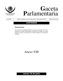 Anexo VIII - Gaceta Parlamentaria, Cámara de Diputados