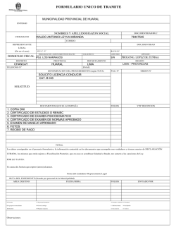 formulario unico de trámite - Municipalidad Provincial de Huaral