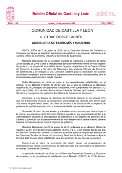 Boletín Oficial de Castilla y León - Cámara de Comercio e Industria