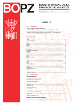 sección quinta - Boletín Oficial de la Provincia de Zaragoza