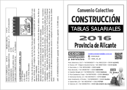 Tabla Salarial Convenio Construcción Alicante 2016