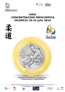 Concentracion Preolimpica Judo Valencia 18-07