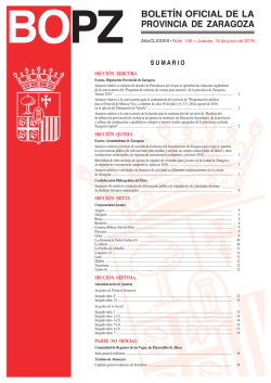 sección tercera - Boletín Oficial de la Provincia de Zaragoza