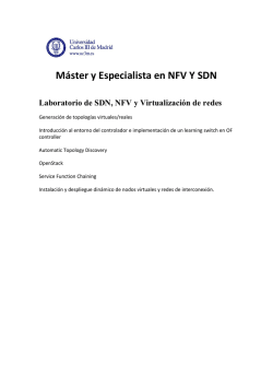 Laboratorio de SDN, NFV y Virtualización de redes