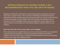 Shipping products to another country a few recommendations which will help save the trouble